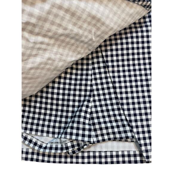 Crown & Ivy Mini Skirt Skort Womens 12 Blue Gingham Wrap Tie Preppy Summer - Picture 6 of 10